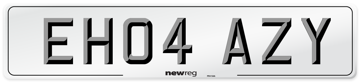 EH04 AZY Number Plate from New Reg